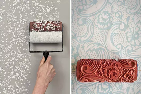 Si tenés una pared lisa, podés decorarla usando este rodillo con relieve