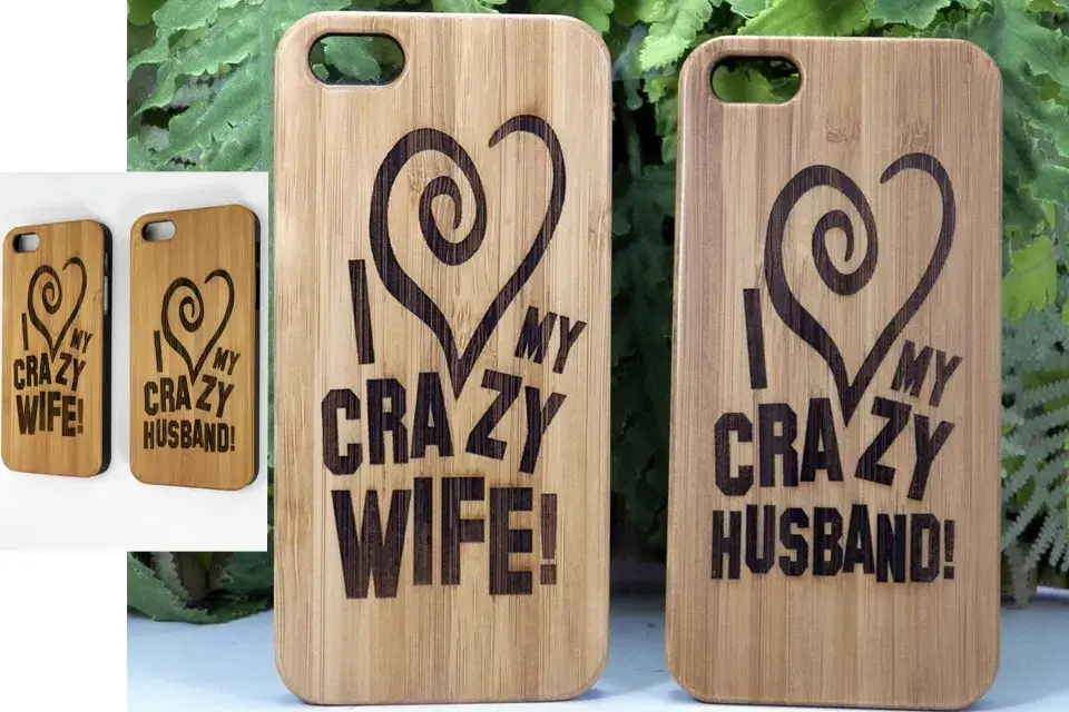 Fundas de celular muy amorosas que dicen: Amo a mi loca mujer- Amo a mi loco marido