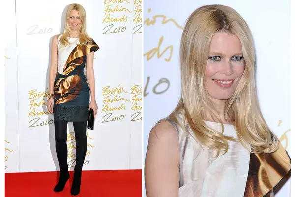 La blonda fue a los premios British Fashion con un diseño de Mary Katrantzou