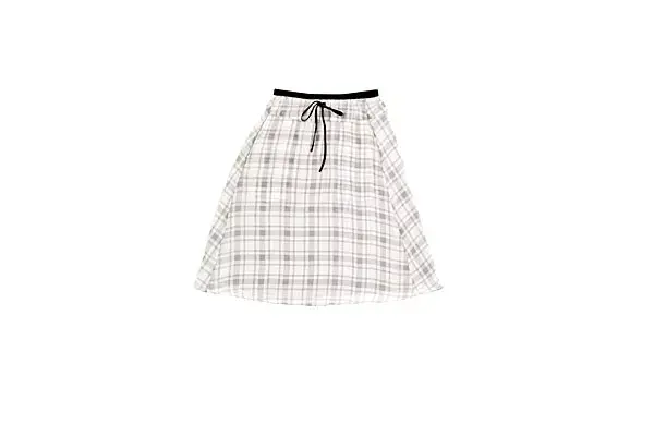 Falda cuadrillé (Trosman, $590)