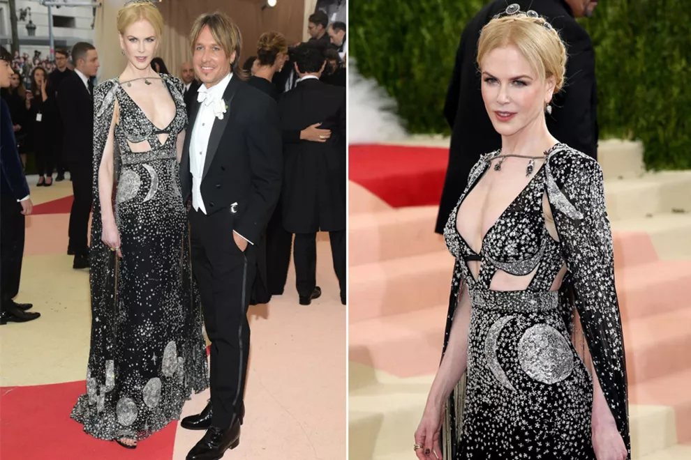 Plata, negro y recortes para la siempre impecable Nicole Kidman.
