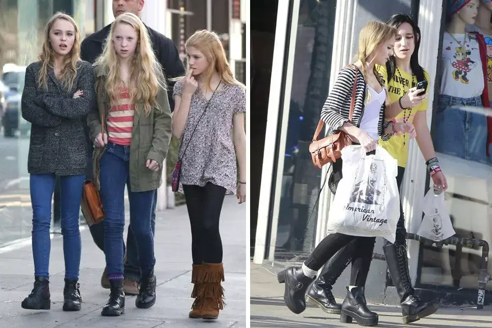 Lily Rose suele pasear con sus amigas y adora ir de compras. ¿Su estilo elegido? El Grunge