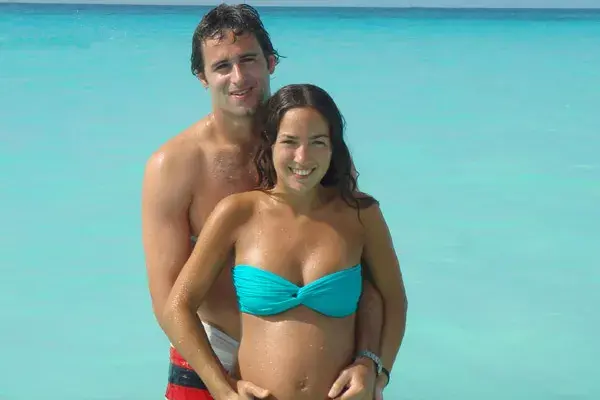 Agustina y Federico en Cuba, cuando Juana estaba aún en la panza