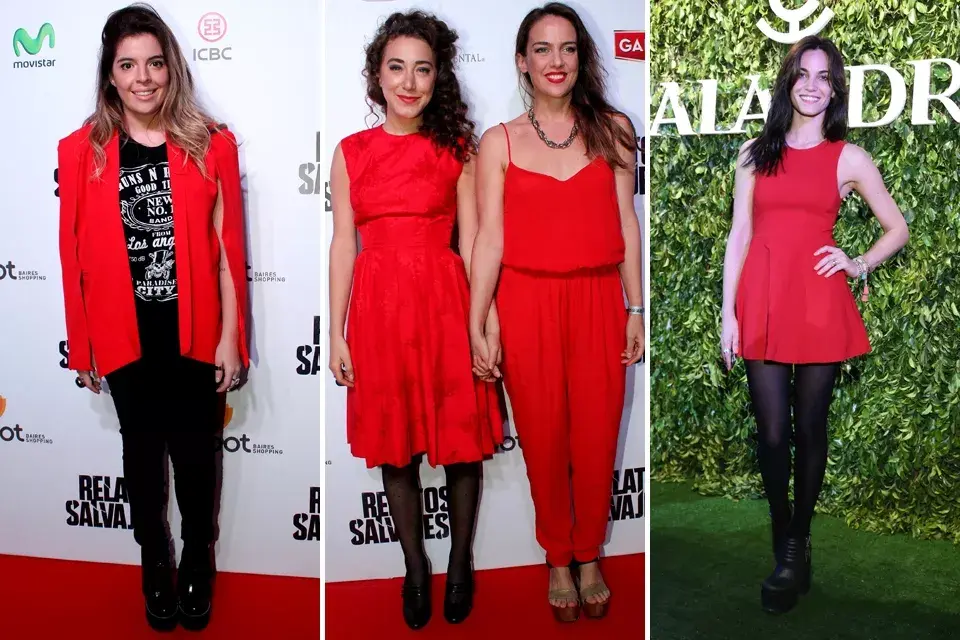 ¡Cuatro chicas al rojo vivo! Dalma Maradona con blazer con mangas abiertas, Anita Pauls y Jazmín Stuart con vestido y mono, respectivamente, y por último Flor Fabiano con un vestido divino y muy sexy