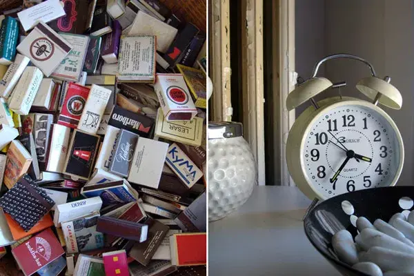 Colección de cajitas de fósforos en la casa de Daniela