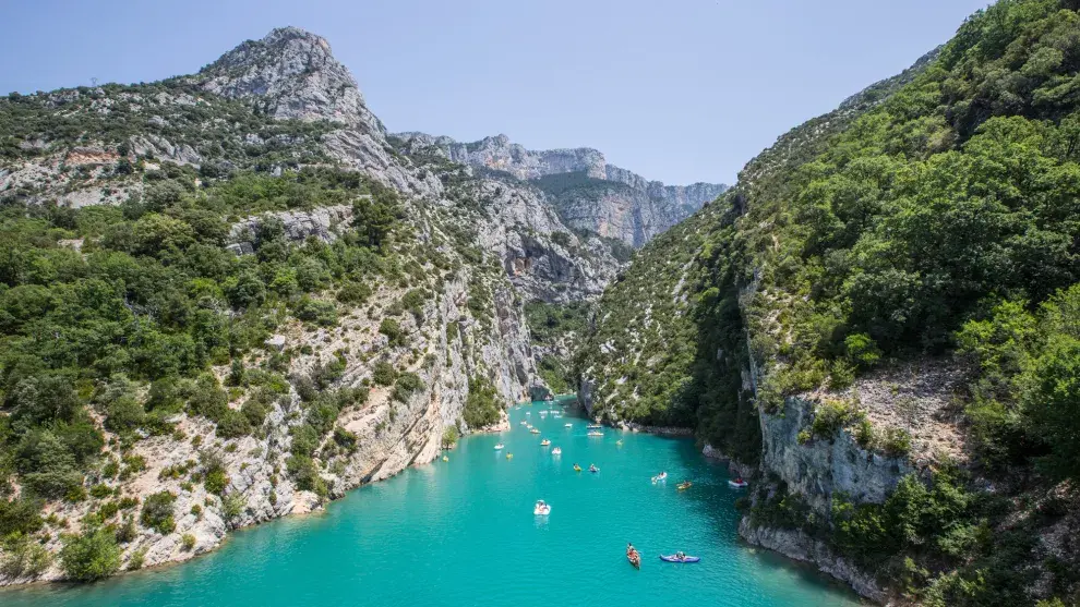 En la Costa Azul, a 100 kilómetros de Niza o Cannes, las Gargantas de Verdon