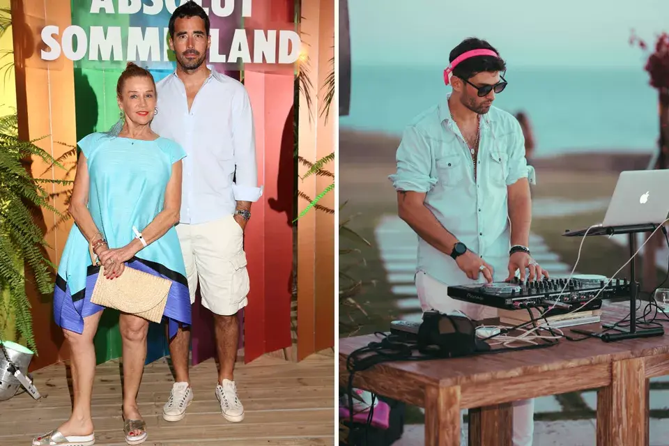 Marcela Tyner y Nacho Viale en Absolut Sommerland. Por su parte, Meme Bouquet muscalizó uno de los atardeceres de Punta del Este e hizo bailar a una gran multitud