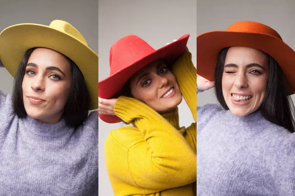 Tres modelos de sombreros. Foto: William Kano