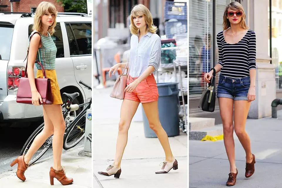 ¡Sí a los shorts! Taylor es pura pierna y lo sabe aprovechar