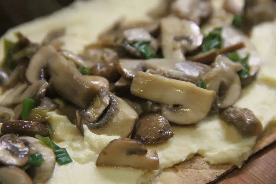 Pizza con queso de papa. Foto: Candy Rivas