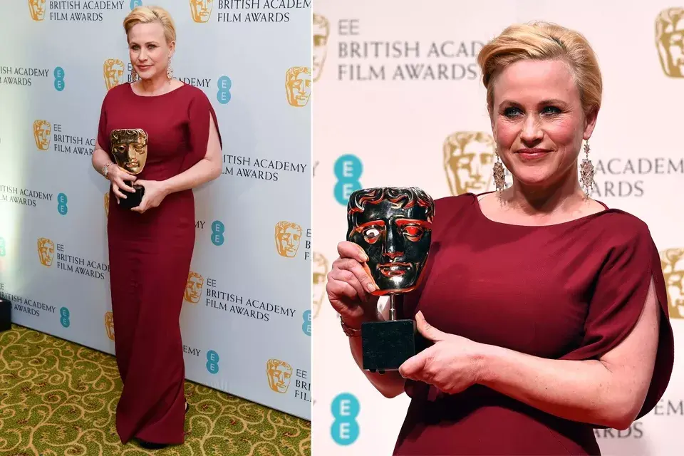 Con un vestido de Pamella Roland, a Patricia Arquette, actriz de Boyhood, la vimos un poco apagada. ¡Igual la felicitamos por el premio!
