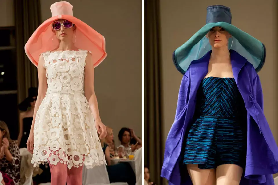 Creaciones con aires orientales y prendas de estilo arquitectónico, todas muy femeninas