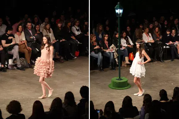 Shorts con apliques de flores y vestidos con lentejuelas en el bustier o voluminosos volados de tul en la falda