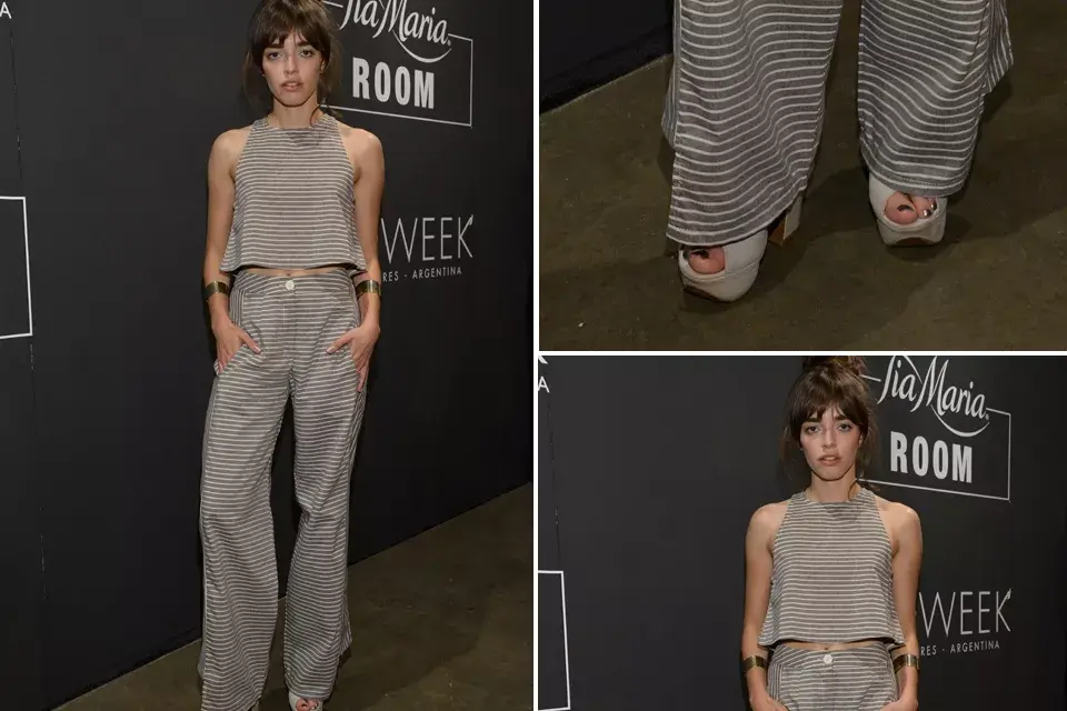 Belén Chavanne siempre se suma a las últimas tendencias de moda. En esta oportunidad, con crop top, pantalón tiro alto a rayas y sandalias con plataforma