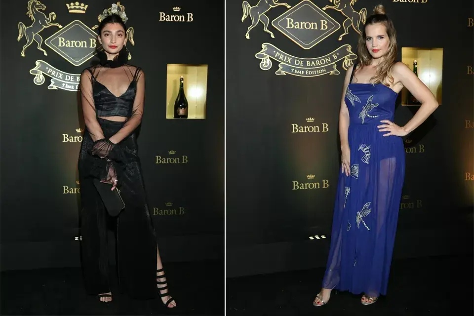 Paloma Cepeda se llevó todas las miradas con un look texturado en negro y una corona metalizada en la cabeza. Sabrina Garciarena eligió un azul shocking y transparencias para la noche en cuestión