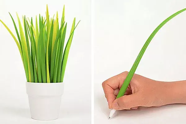 ¿Querés tener tus lapiceras más ordenadas? ¿Qué tal esta maceta con pasto?