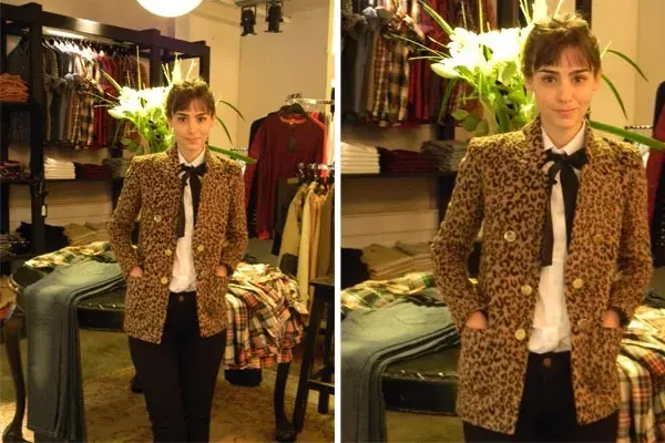 Paula Reca se probó de todo en La Femme Garçon. ¡Nos encanta el blazer de leopardo que eligió!