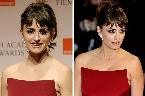 Penélope Cruz eligió una cola de caballo bien alta y flequillo irregular