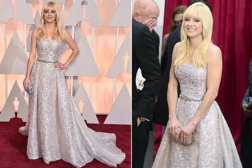 Anna Faris, destellante de Zuhair Murad. ¡Se olvidó de hacerse un peinado más elegante!