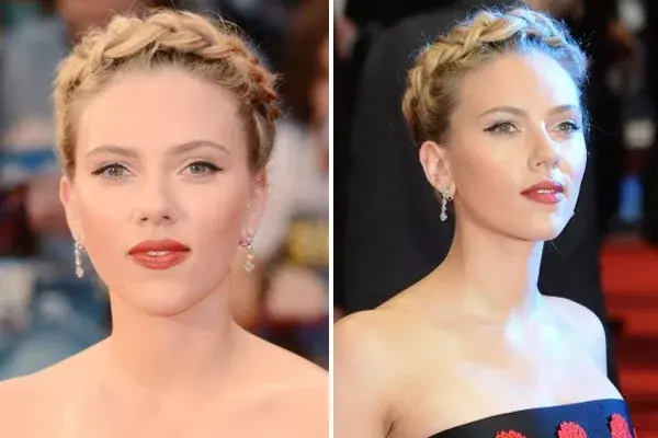 Las trenzas, otro must de las alfombras rojas y a Scarlett le quedan súper bien