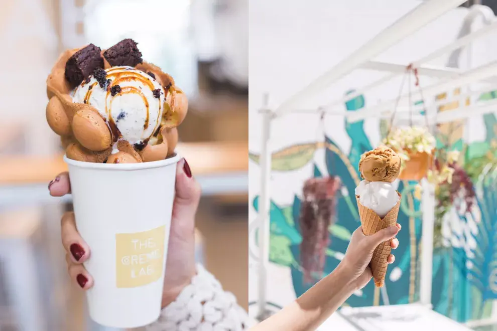 Los helados hechos con nitrógeno se elaboran al instante a la vista del cliente