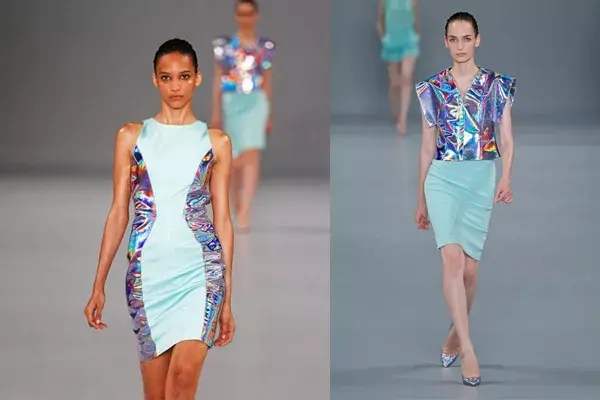 Hugo Boss, con un colorblock metalizado