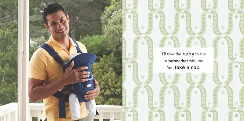 "Yo me llevo al bebé al supermercado. Vos dormí la siesta"
