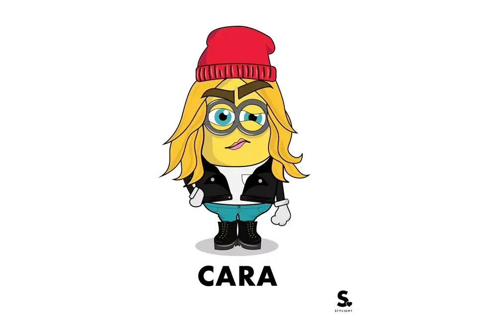 La top model devenida en actriz y cantante, Cara Delevingne, con sus cejas protagonistas y su look rockero