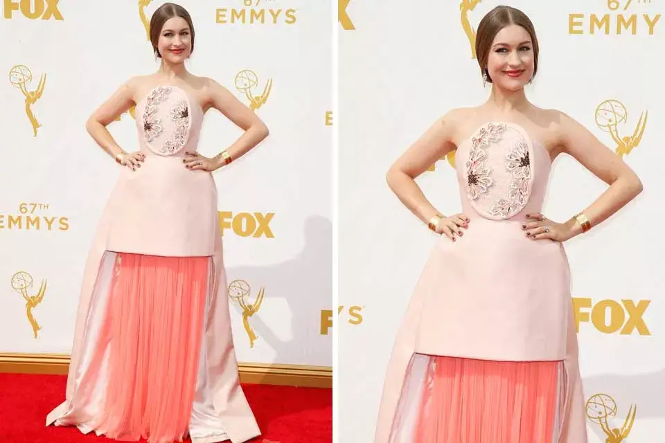 Distinta a todas, Joanna Newsom posó con un vestido  rosa candy, firmado por Delpozo; ¿Qué tal su estilismo?