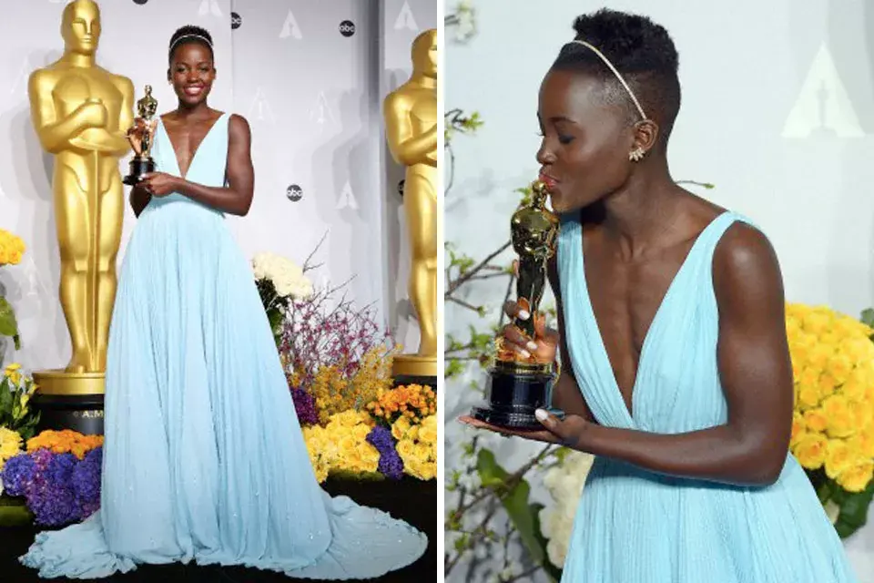 Esta es, quizás, la pose más envidiada de todas las celebrities que cruzan la red carpet: ¡foto con la estatuilla!