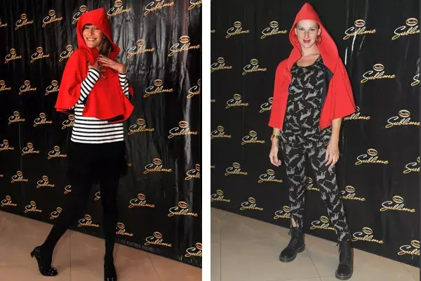 Jugando a ser Caperucita: Dolores Trull y Catarina Spinetta posaron con la capa roja