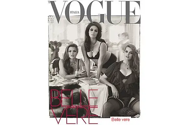 Vogue Italia hizo una tapa con mujeres de talla grande para luchar contra la anorexia