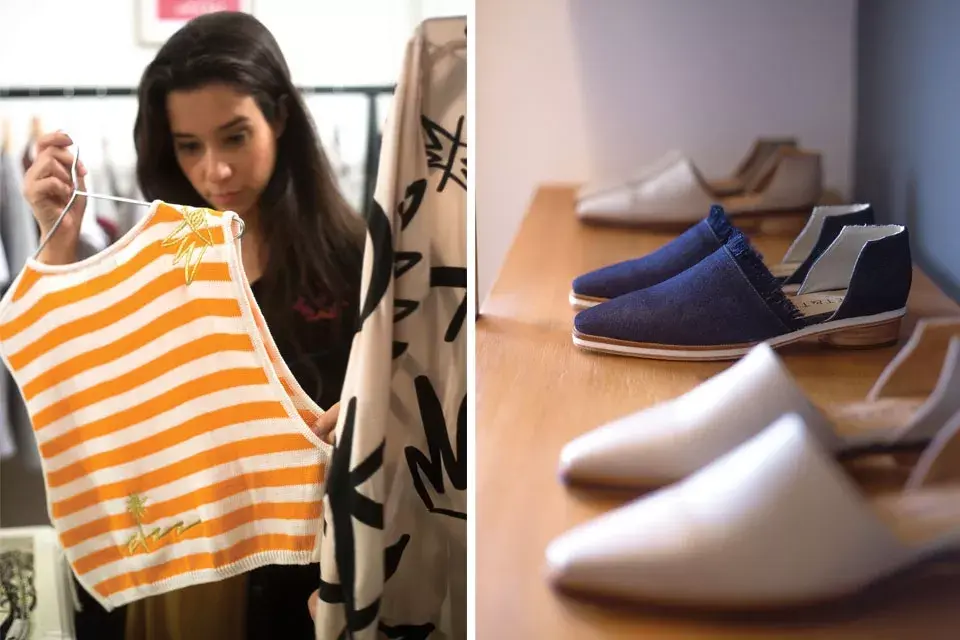 Izquierda: no dejes de chusmear los tops tejidos de Pólvora. Derecha: en Myt hay opciones para cada gusto