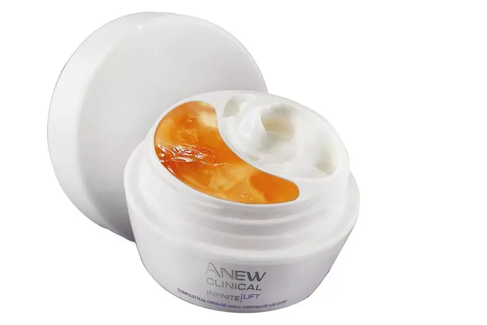 Complejo Dual crema y gel para el contorno de los ojos. (Anew Clinical Infinite Lift, $168)