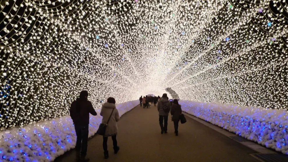 El Jardín Botánico de Nabana, iluminado