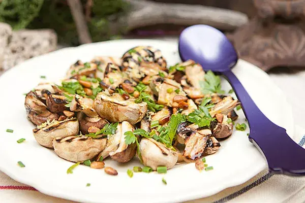 Hongos grillados, un plato rico y sano