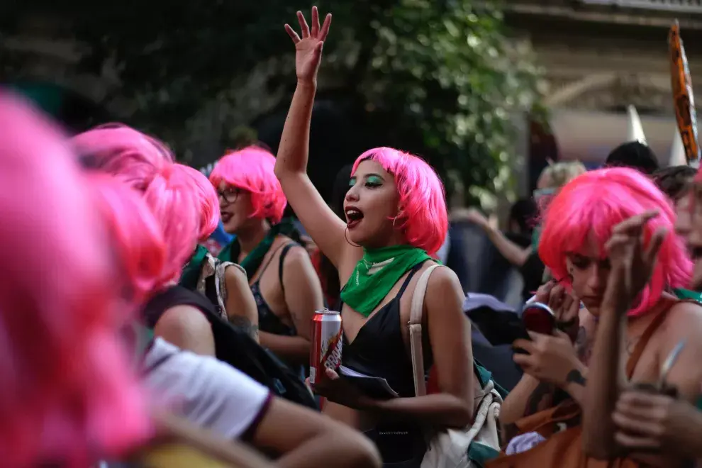 Un colectivo feminista marchaba en Córdoba, un 8 de marzo.