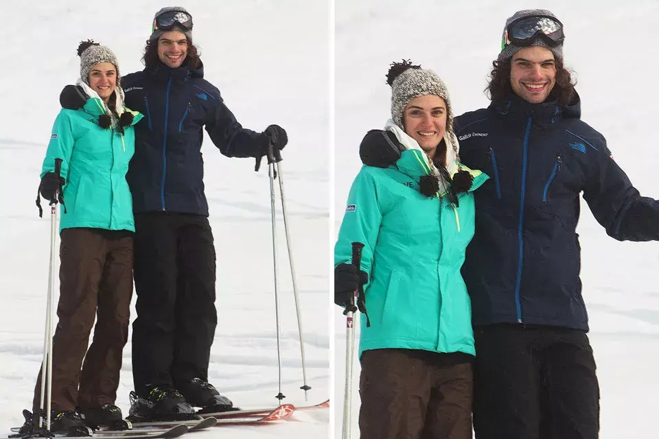 Mía Flores Pirán y su novio, Jerónimo “Momo” Turek Trosman hicieron un poco de deporte extremo y aprovecharon la escapada a la nieve para pasar unos días románticos