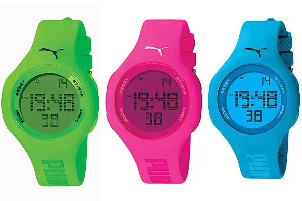 Relojes Puma ($395), ideal para usarlos cuando hacemos actividad física