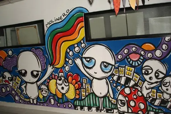 Mural de Natalia Molinero en el Centro Cultural Maceo