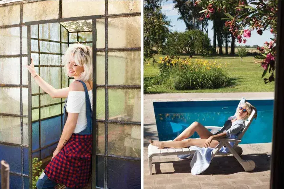 TOP (AY NOT DEAD, $855), JARDINERO (CHER), CAMISA (COOK, $1775) / TRAJE DE BAÑO (VITAMINA, $2100), TÚNICA DE LINO (NOUS ETUDIONS, $2950), GAFAS (VULK GINGER, $2100)