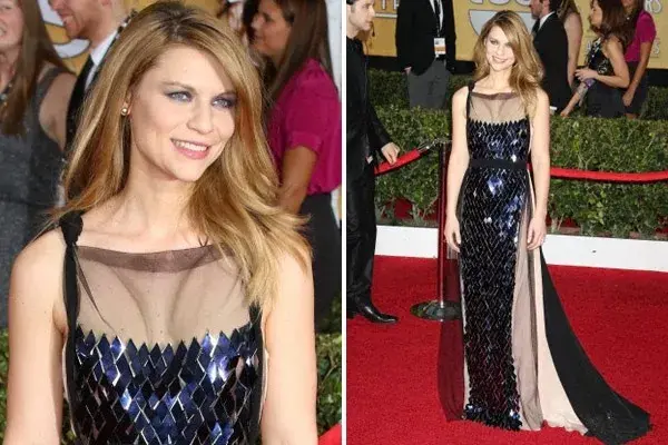 Claire Danes, en un Vionnet con brillos, transparencias y una falda con mucho vuelo. ¿Qué tal?