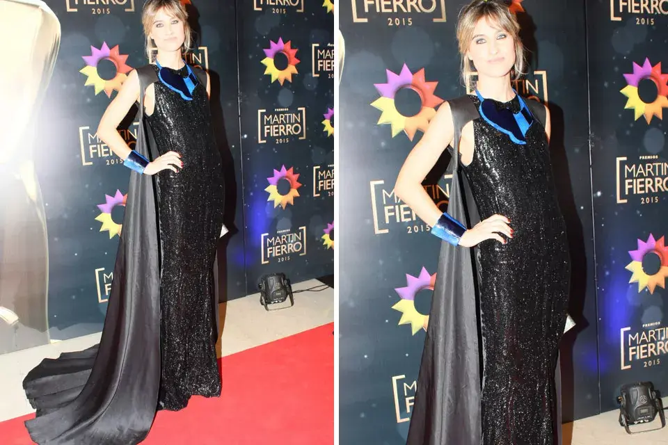 Otro de los looks más llamativo y originales de la noche. Cintia Garrido eligió un diseño en color negro, hecho en pailletes y el detalle, la gran capa que caía y que le daba ese touch distintivo. ¿Te gusta este modelo?