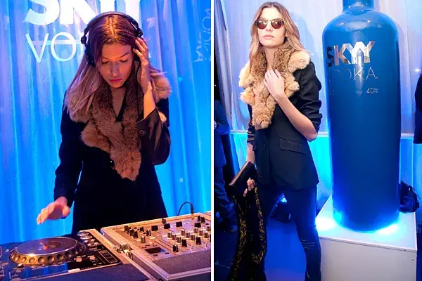 En su faceta de DJ, Chloé Bello le puso música a la fiesta de Skyy Vodka