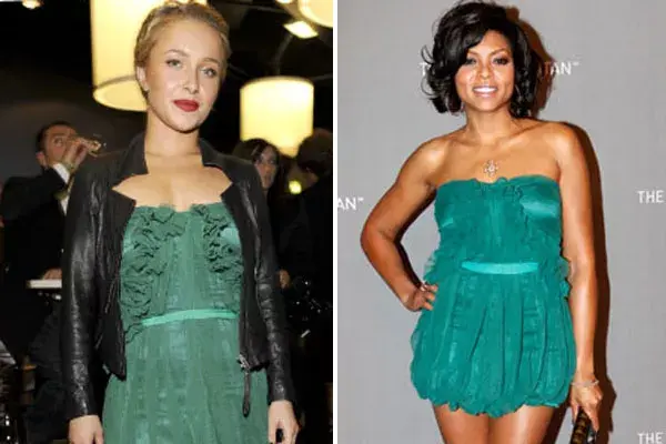 ¿Quién luce más este vestido verde de Elizabeth and James, Hayden Panettiere o Taraji P. Henson?