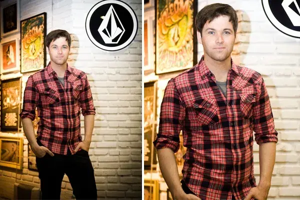 Benjamín Amadeo pasó por la inauguración del nuevo local de Volcom en Unicenter. ¿Qué te parece su look?