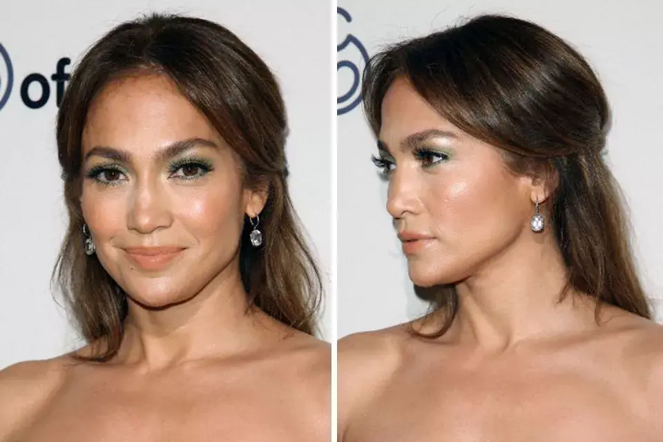 Un peinado simple, pero acertado para su tipo de cara: semi recogido con un mínimo de volumen