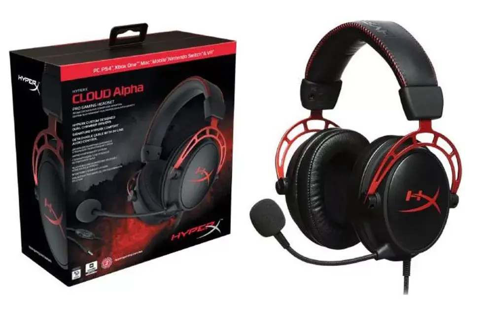 HyperX Cloud Alpha, auriculares para papás gamers con controladores de cámara doble para más distinción y menos distorsión (Fullhard, $3000).