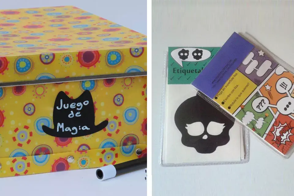 Stickers para decorar (Etiquetalos Sticker para tiza, $17 cada paquete)