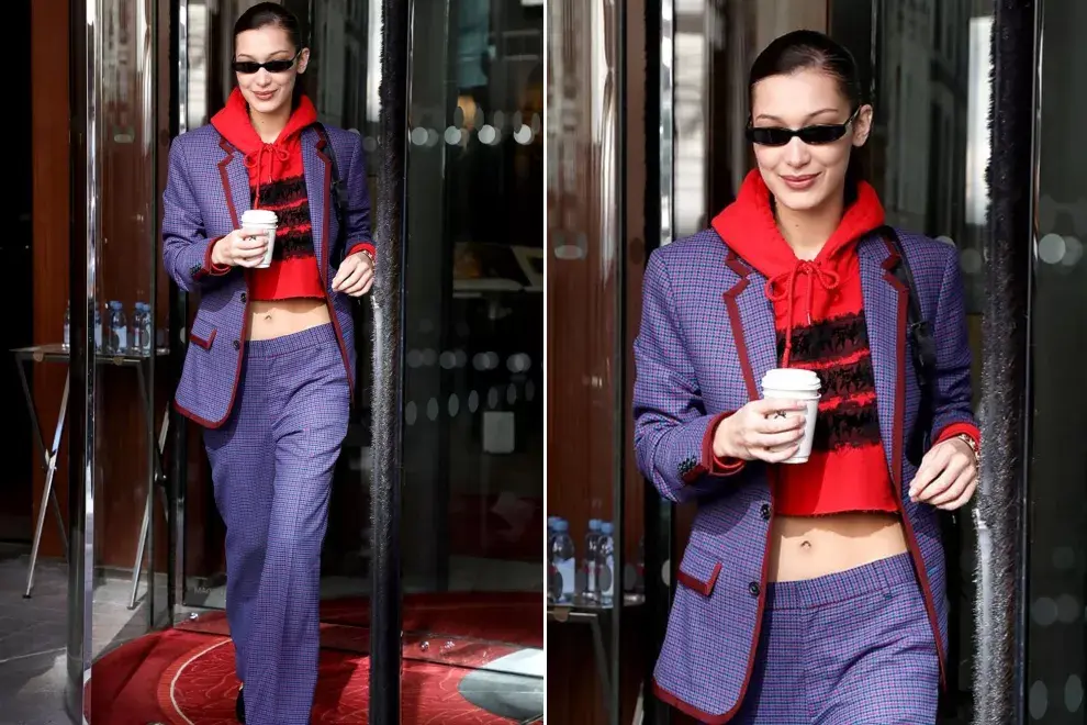 Bella Hadid, saliendo de su hotel en Paris